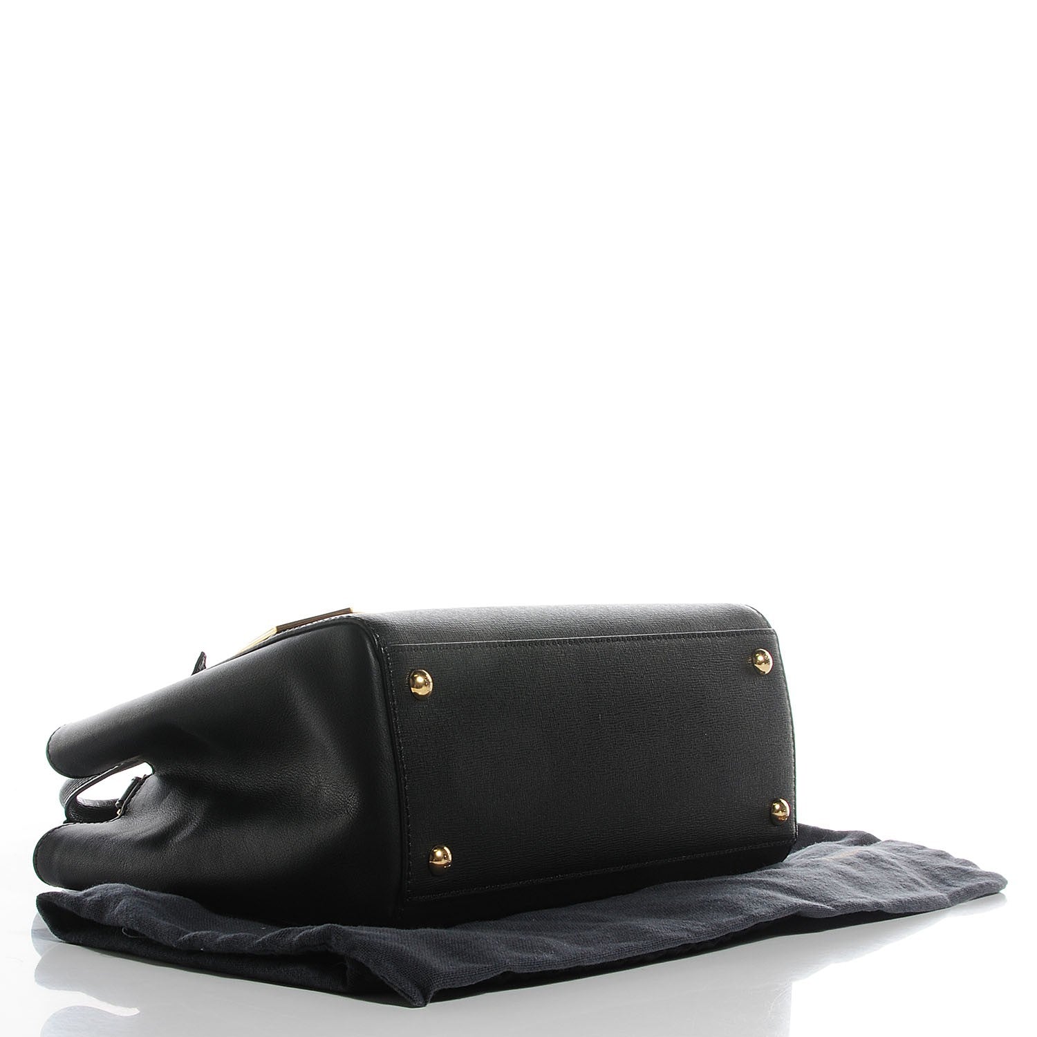 Fendi Vitello Elite Petite 2Jours Tote Black 4 of 10