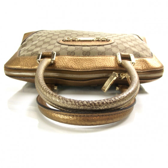 Gucci Monogram Large Punch Tote Bronze 6 of 11