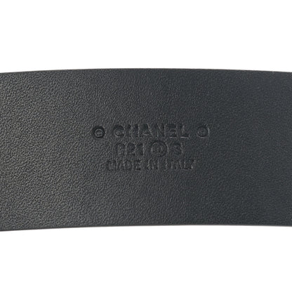 Chanel Lambskin Crystal Buckle Belt 90 36 Black 3 of 5