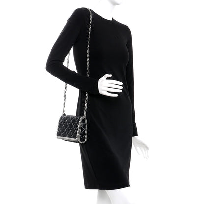 Stella McCartney Shaggy Deer Quilted Falabella Crossbody Bag Black 2 of 8