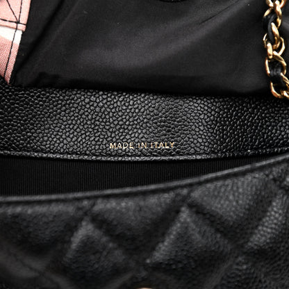 Chanel Jersey Fabric Quilted Foldable Tote With Chain Black Multicolor 11 of 17