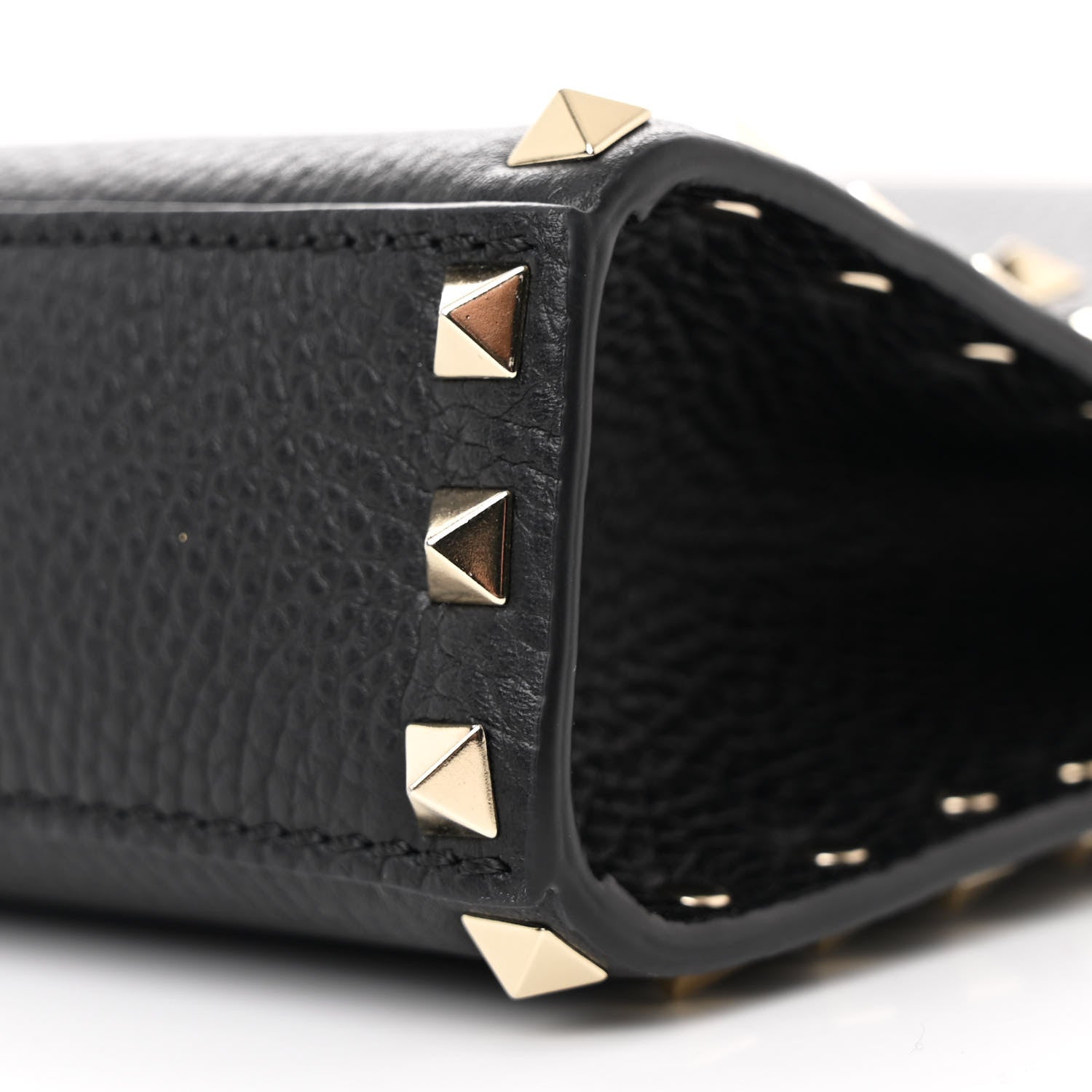 Valentino Garavani Pebbled Calfskin Medium Rockstud Flip Lock Crossbody Bag Black 9 of 9