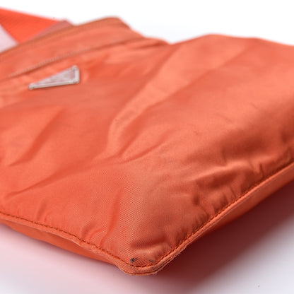 Prada Nylon Vela Flat Messenger Bag Papaya 10 of 11