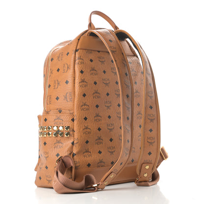 MCM Visetos Medium Side Studs Stark Backpack Cognac 3 of 13