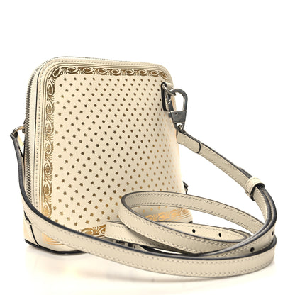 Gucci X SEGA Calfskin GUCCY Stars Mini Dome Shoulder Bag Mystic White Gold 3 of 12