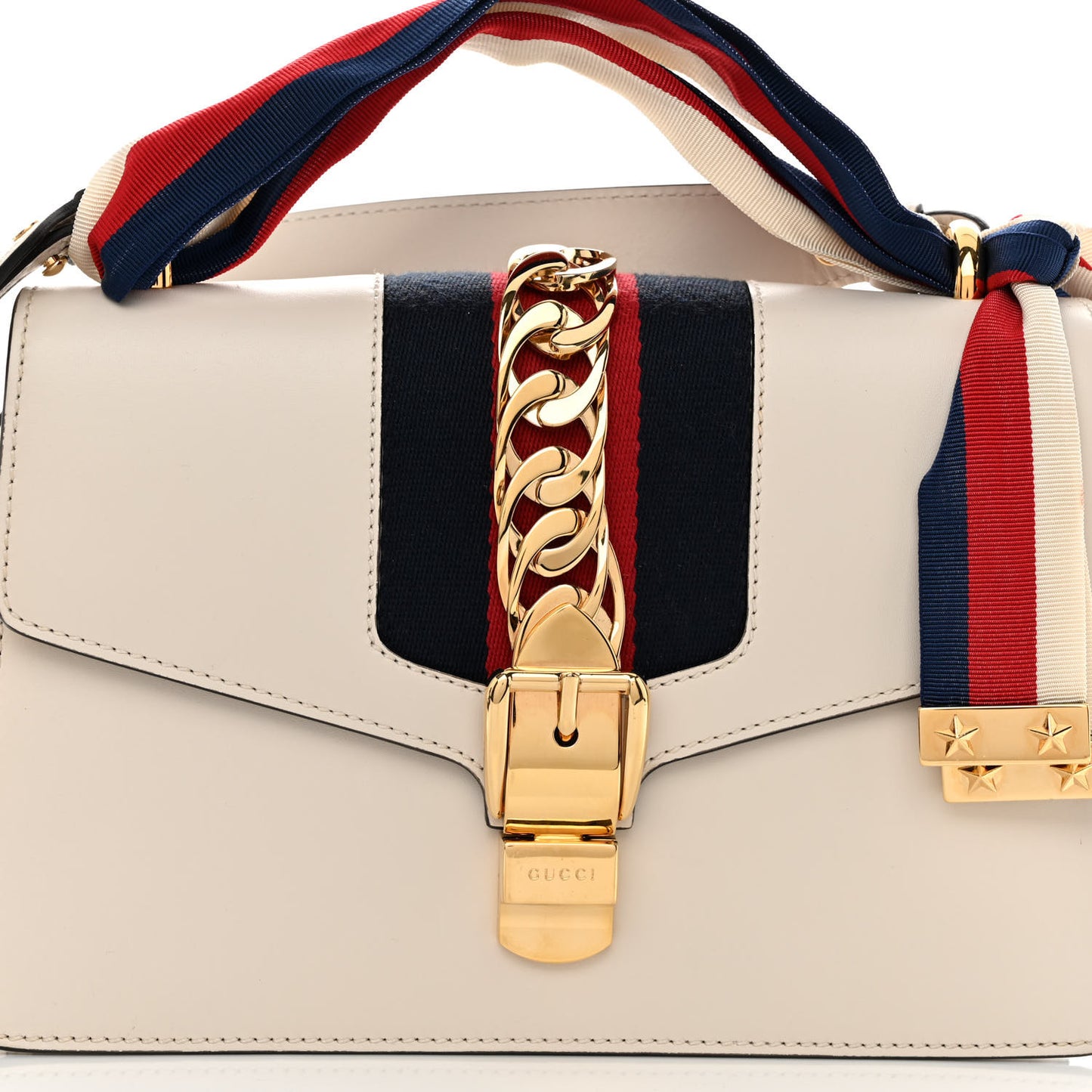 Calfskin Small Sylvie Shoulder Bag Off White