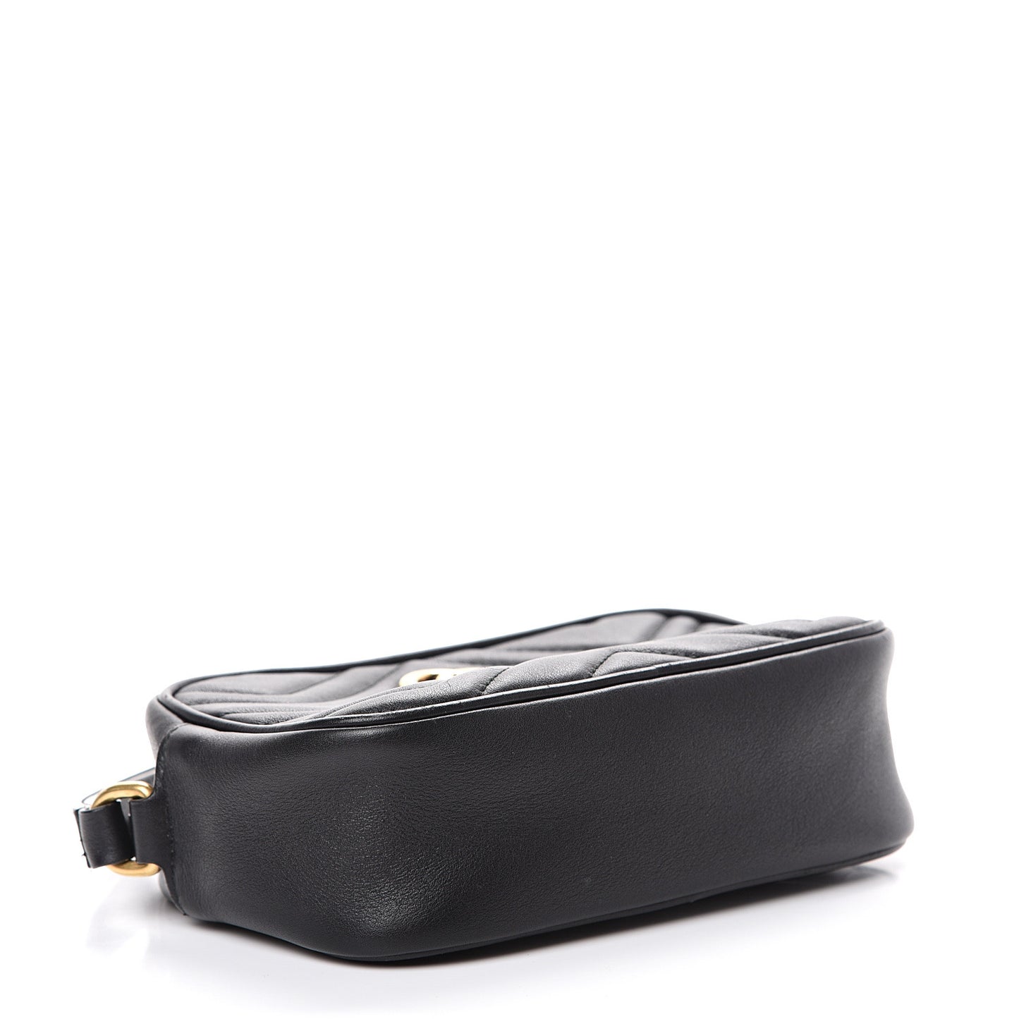 Calfskin Matelasse Mini GG Marmont Wrist Wallet Black