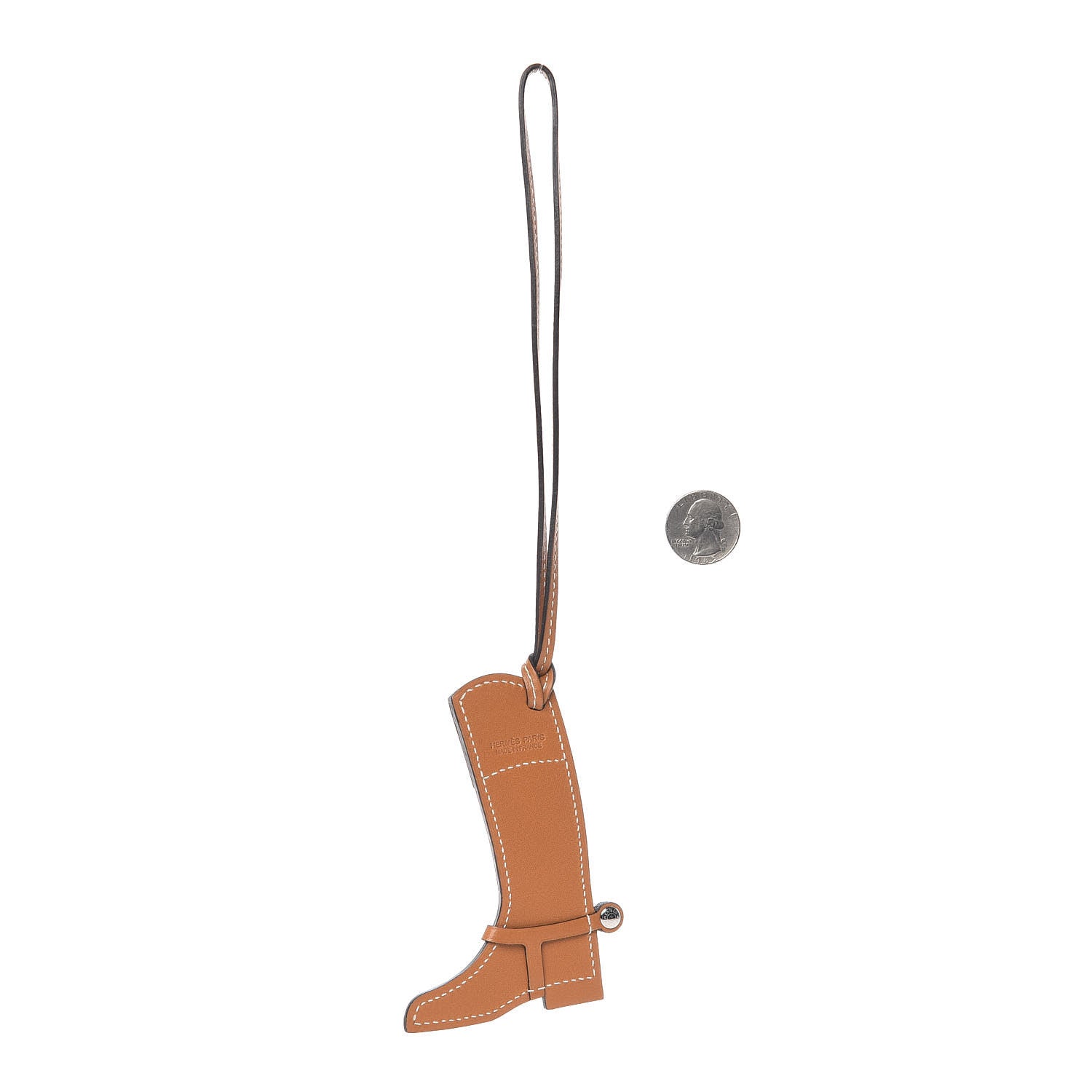 Hermes Butler Swift Paddock Botte Boot Bag Charm Sable Craie 2 of 3