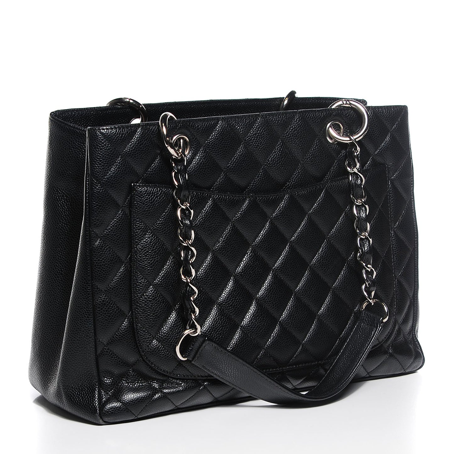 Caviar Quilted Grand Shopping Tote GST Black