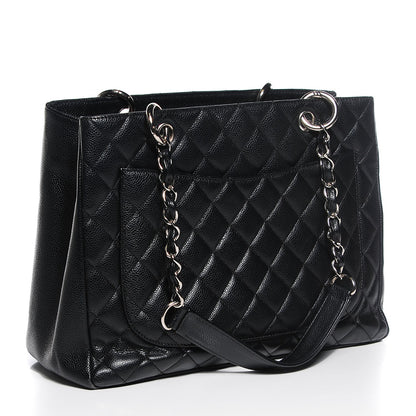 Chanel Caviar Quilted Grand Shopping Tote GST Black 3 of 7
