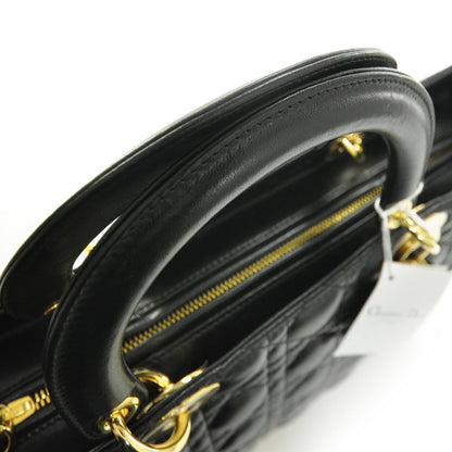 Christian Dior Lambskin Cannage Large Lady Dior Black 5 of 8