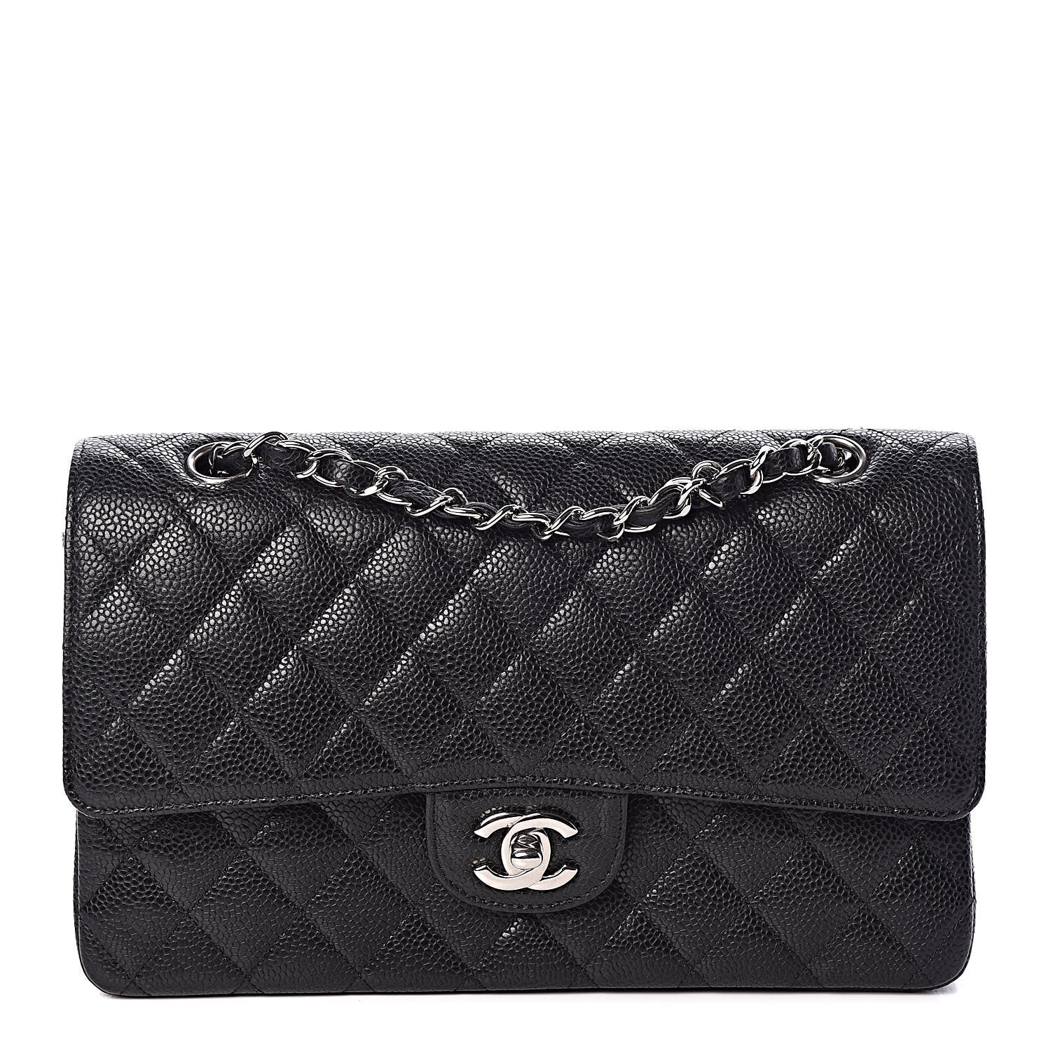 Chanel Caviar Quilted Medium Double Flap Black 1 of 9