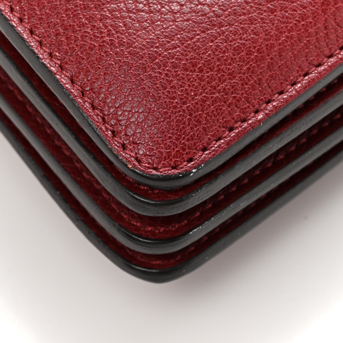 Calfskin Medium Faye Shoulder Bag Sienna Red