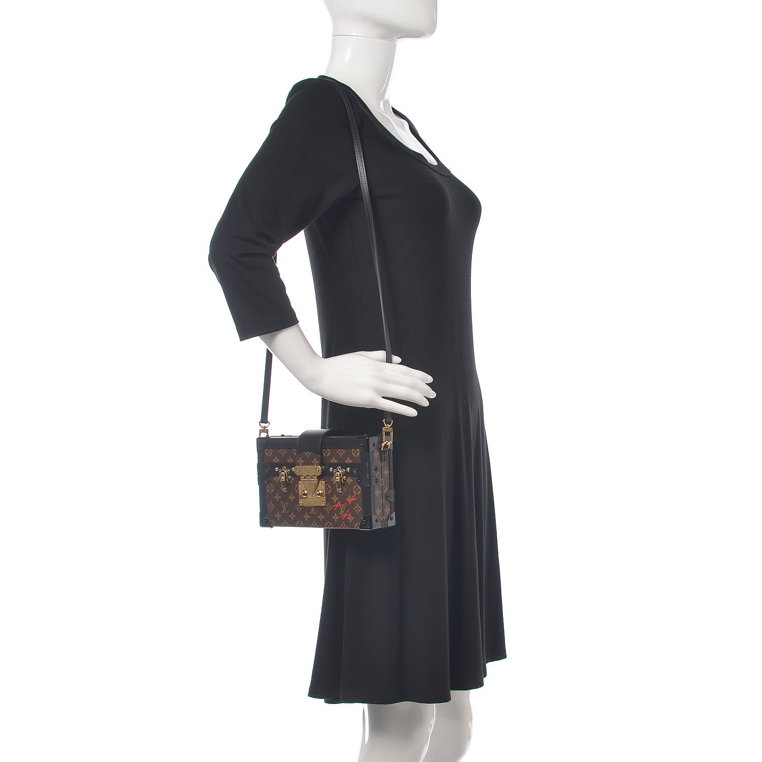 Louis Vuitton Monogram Petite Malle Black 2 of 10