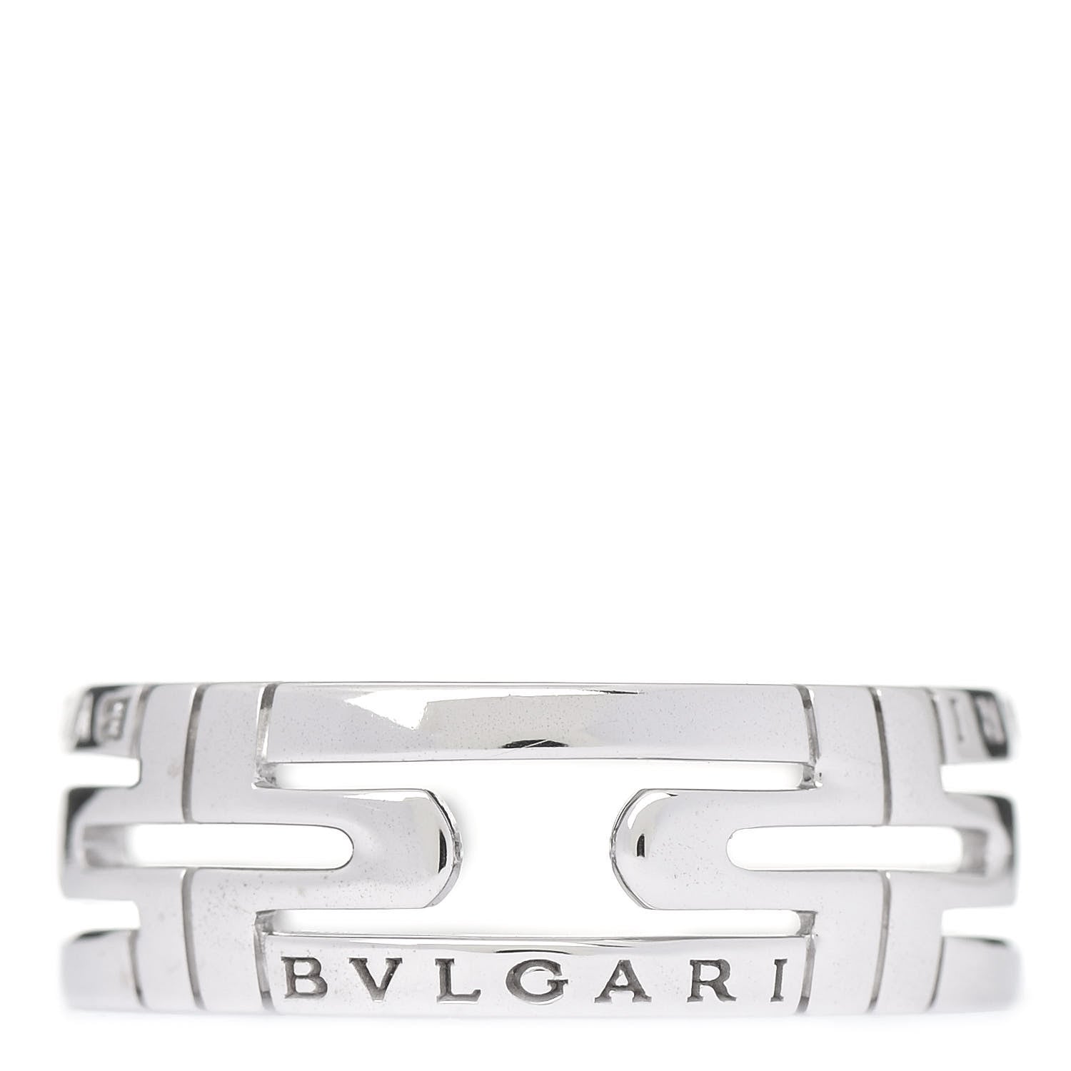 Bulgari 18K White Gold Parentesi Band Ring 59 8.75 3 of 6