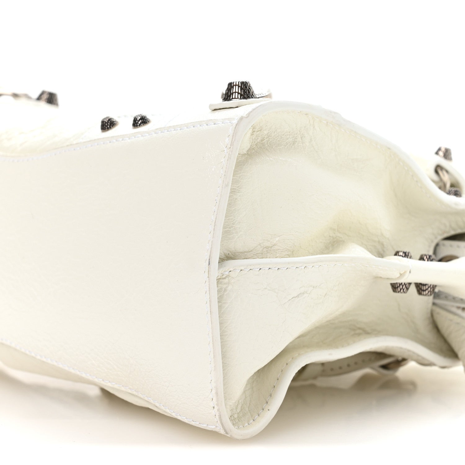 Balenciaga Agneau Arena Neo Cagole Handbag XS Optic White 1825106