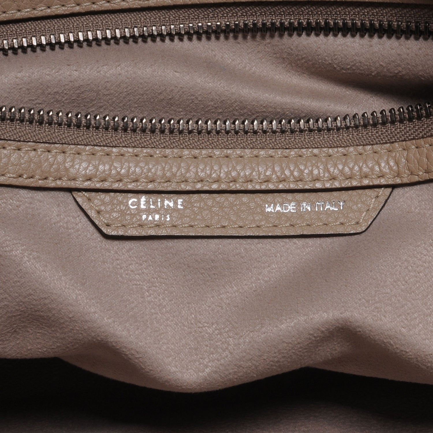 Celine Drummed Leather Shoulder Luggage Dune 7 of 8