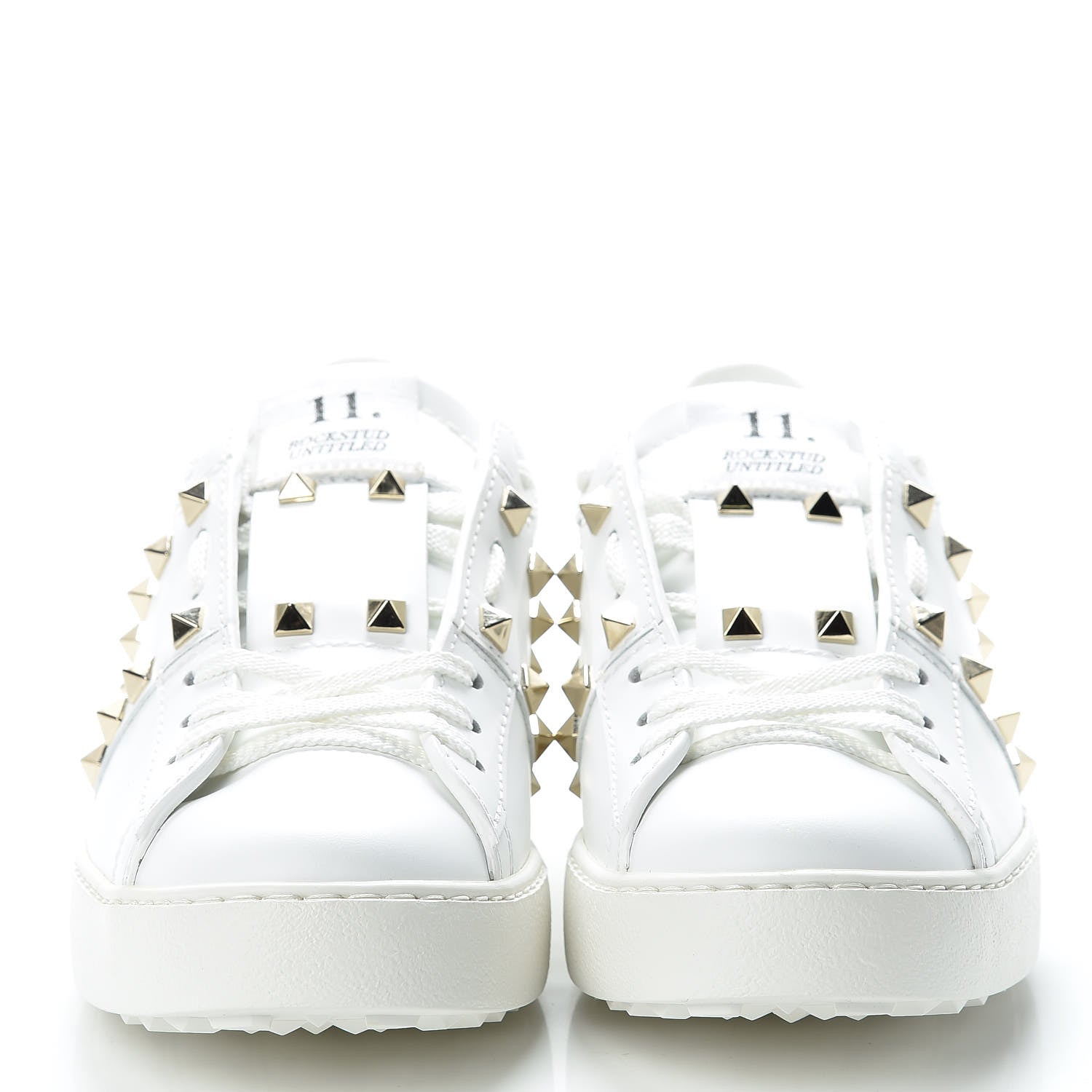 Valentino Garavani Calfskin Rockstud Untitled Open Sneakers 37.5 White 2 of 9