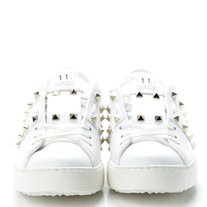 Valentino Garavani Calfskin Rockstud Untitled Open Sneakers 37.5 White 2 of 9