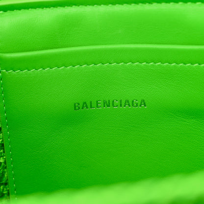 Balenciaga Nylon Lambskin Woven Small Ibiza Basket With Strap Green 6 of 11