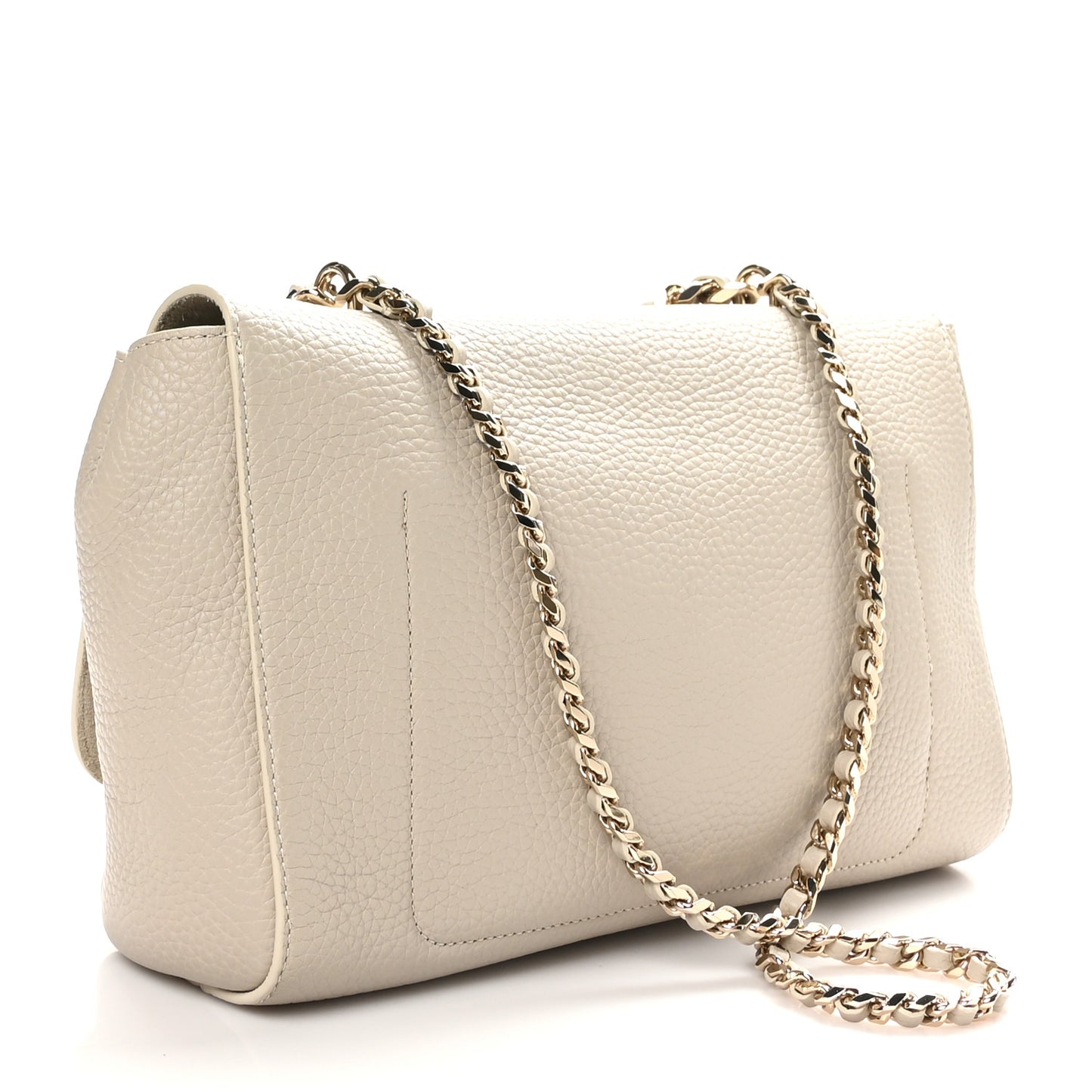 Glossy Goatskin Medium Lily Beige