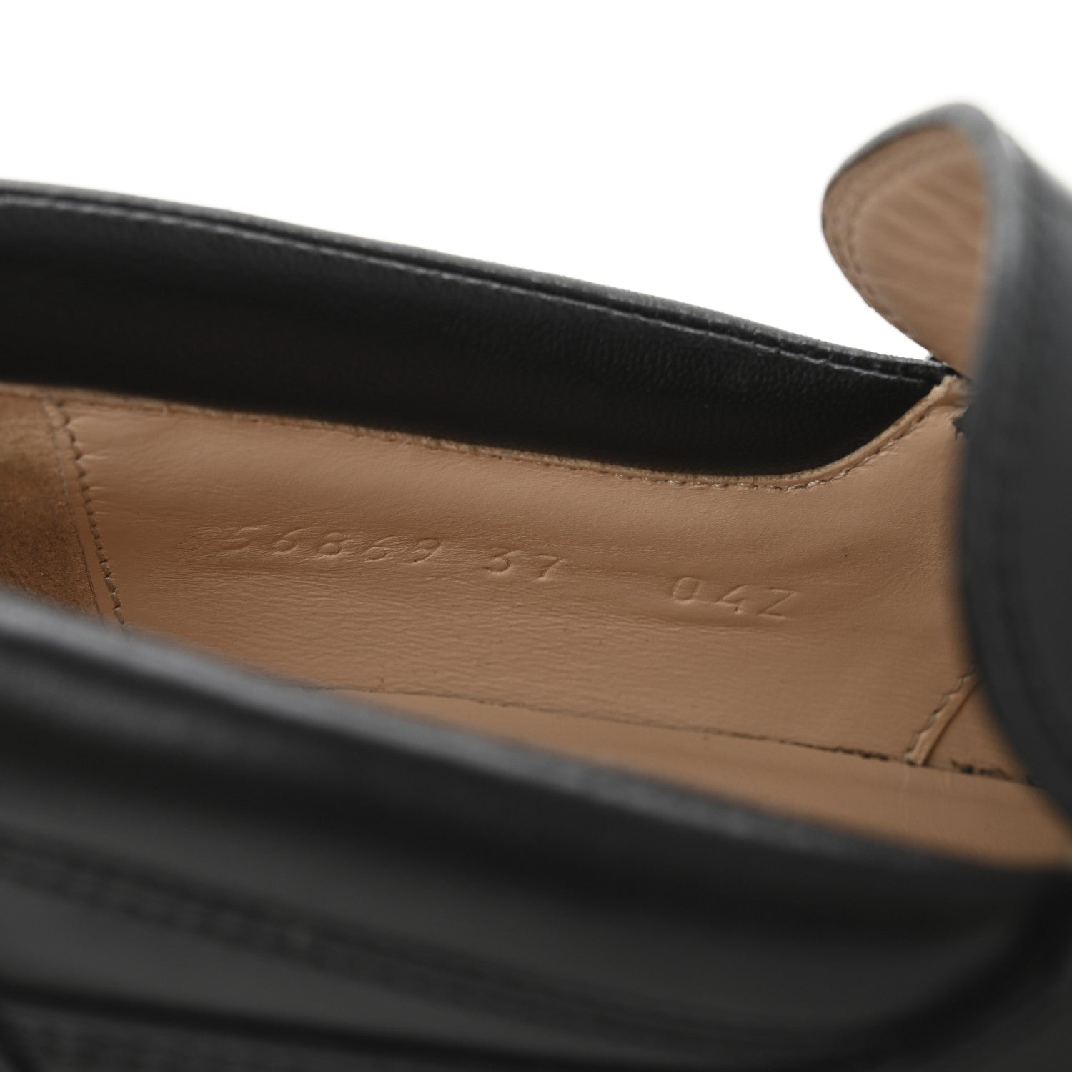 Gucci Cordovan Lux Womens Horsebit 45mm Platform Loafers 37 Black 8 of 8
