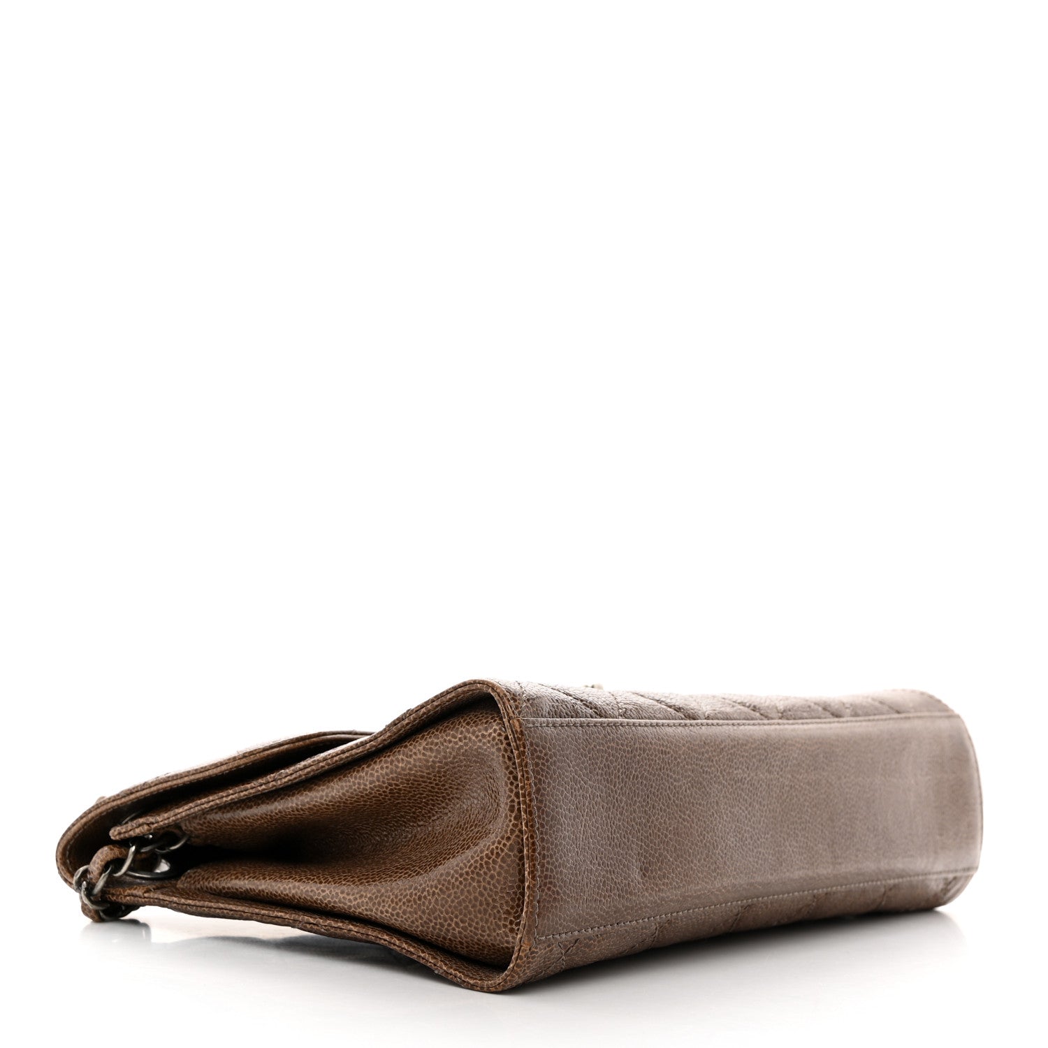 Chanel Crumpled Grained Calfskin Medium CC Crave Flap Brown 4 of 10