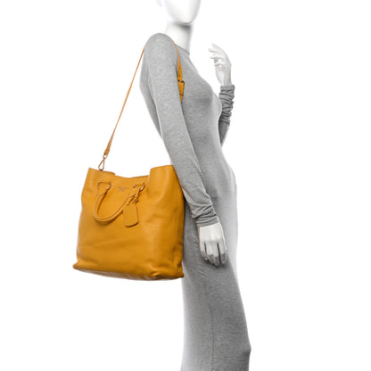 Prada Vitello Daino Shopping Tote Mimosa 2 of 12