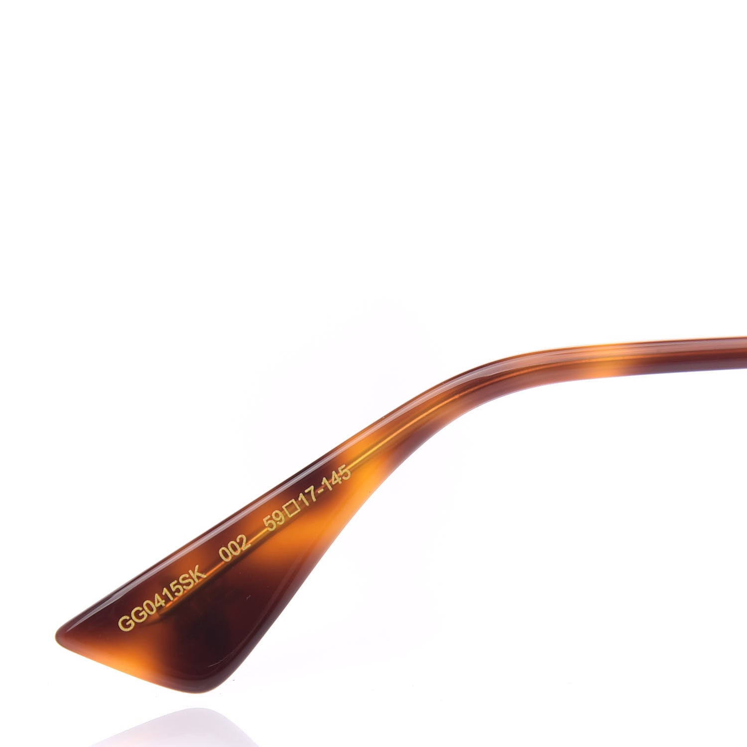 Gucci Metal Square Frame Sunglasses GG0415SK Gold 5 of 8