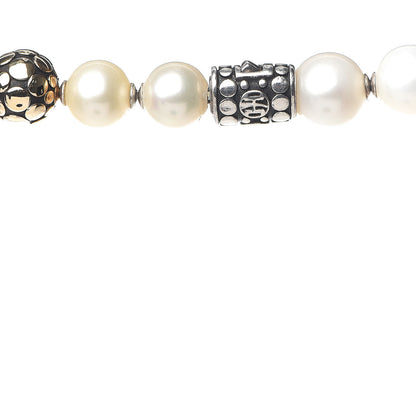John Hardy Sterling Silver 18K Yellow Gold Freshwater Pearl Dot Necklace 4 of 4