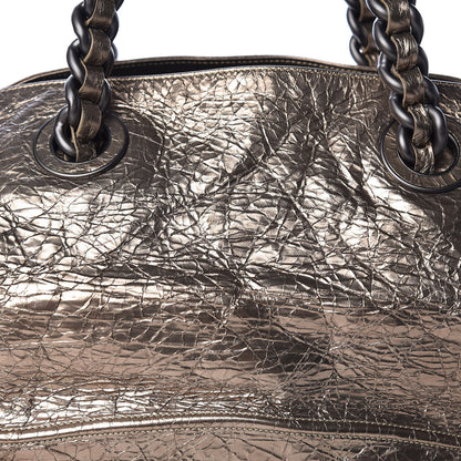 Bottega Veneta Metallic Crinkled Calfskin Tote 11 of 14