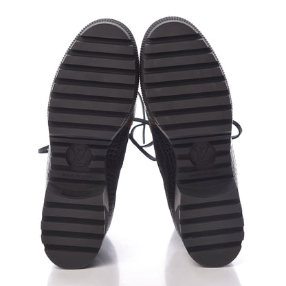 Louis Vuitton Suede Calfskin Monogram Laureate Platform Desert Boots 36 Black 7 of 9