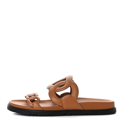 Hermes Nappa Extra Sandals 39 Naturel 1 of 9