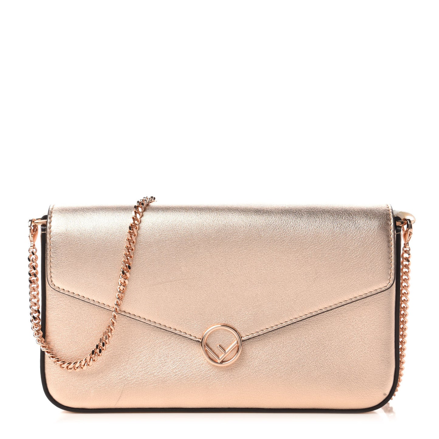 Vitello Laminato F is Fendi Envelope Wallet on Chain Rame