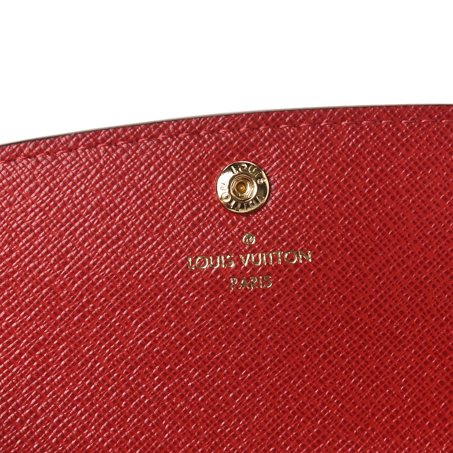 Louis Vuitton Damier Ebene Emilie Wallet Red 6 of 8