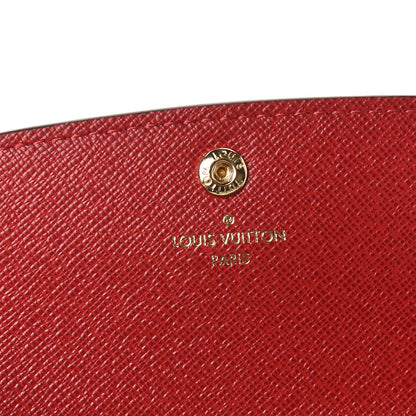 Louis Vuitton Damier Ebene Emilie Wallet Red 6 of 8