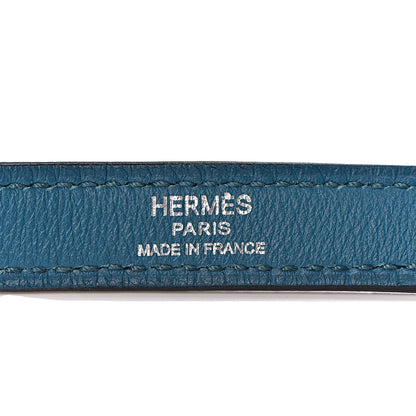 Hermes Swift Grain d'H Ghillies Kelly 35 Bleu Izmir 28 of 44