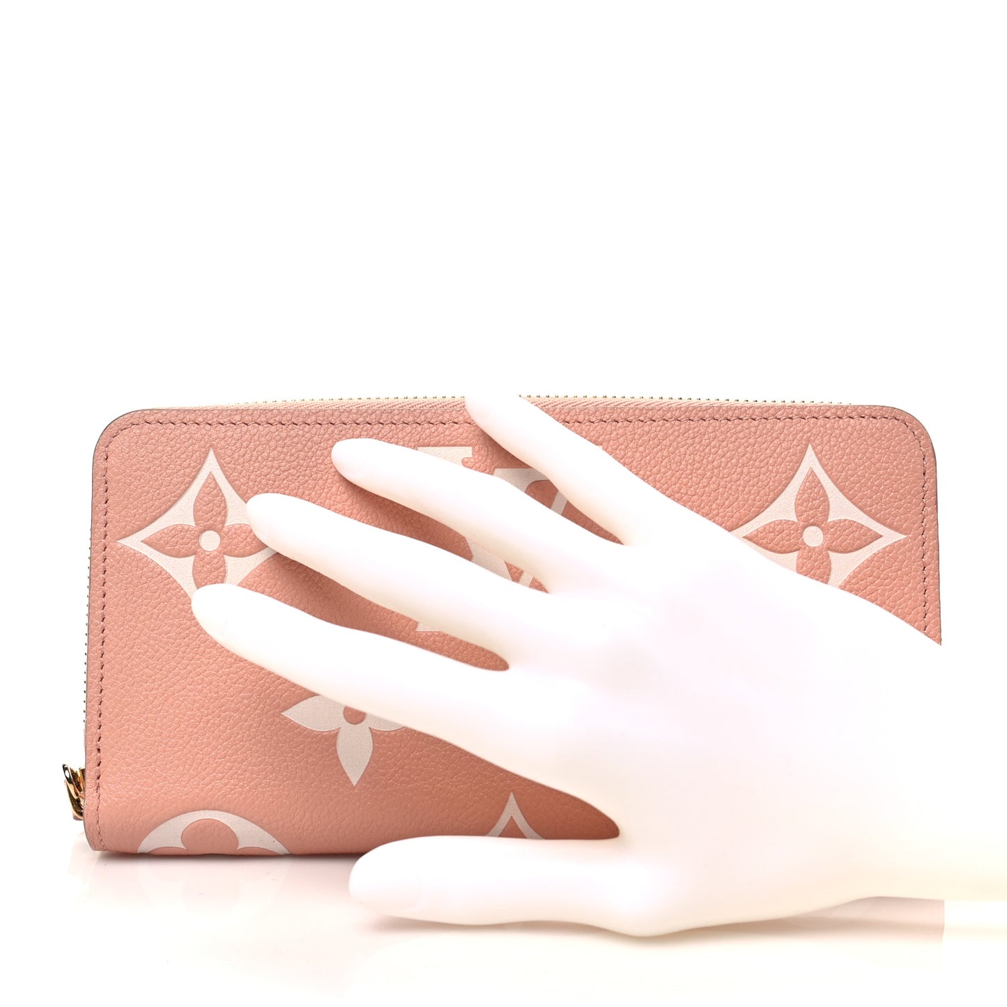 Empreinte Monogram Giant Zippy Wallet Rose Trianon Creme