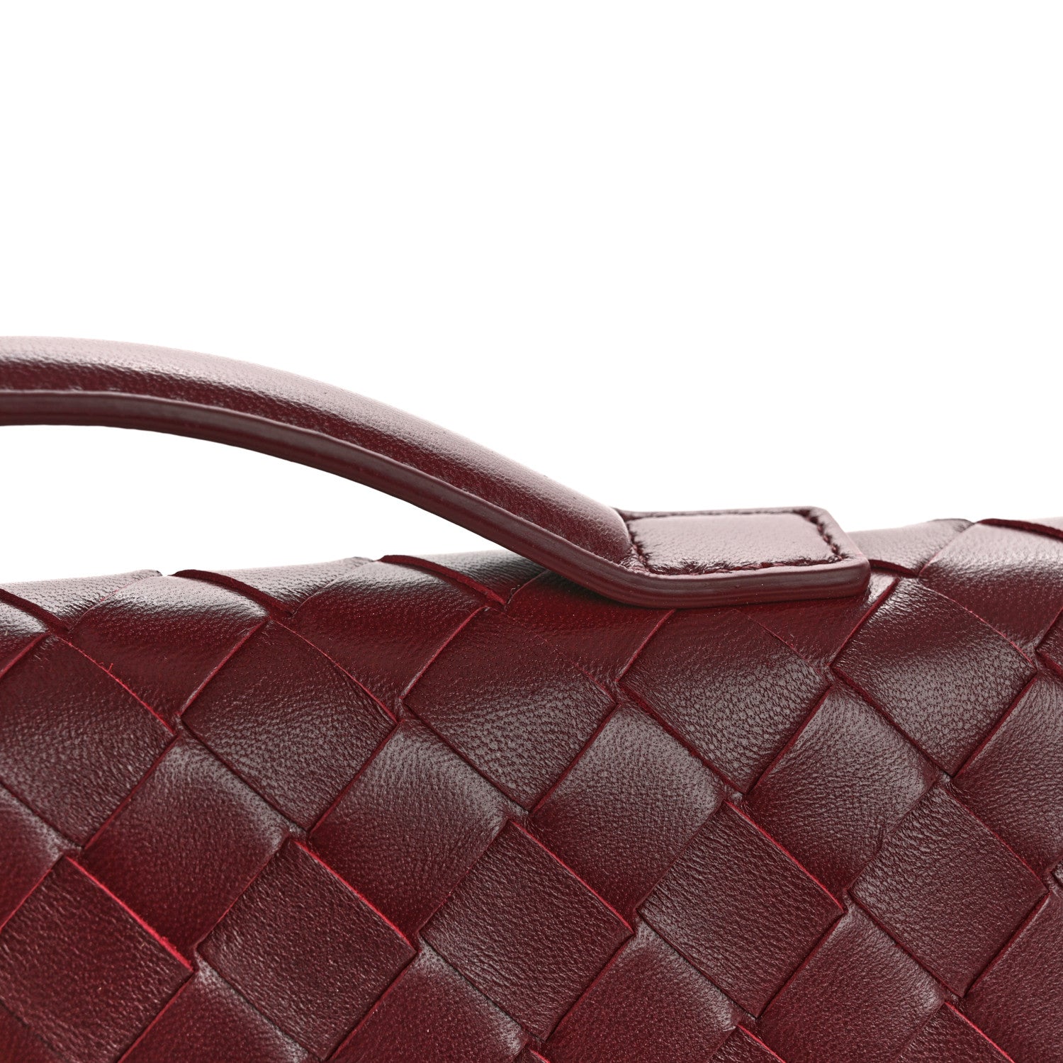 Bottega Veneta Nappa Intrecciato Long Andiamo Top Handle Clutch Barolo 9 of 10