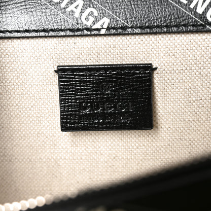 Gucci X BALENCIAGA Calfskin Matelasse Logo Print Small GG Marmont Shoulder Bag Black 6 of 10