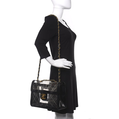 Chanel PVC Quilted Maxi Flap Black 2 of 10