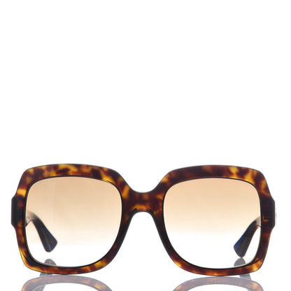 Gucci Oversize Square Web GG 0036S Sunglasses Tortoise 2 of 9