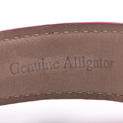 Chanel Stainless Steel Alligator Diamond 23mm Mademoiselle Quartz Watch Pink 7 of 8