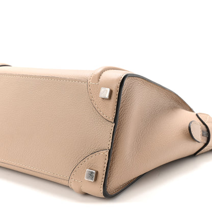 Celine Drummed Calfskin Micro Luggage Dune 9 of 9