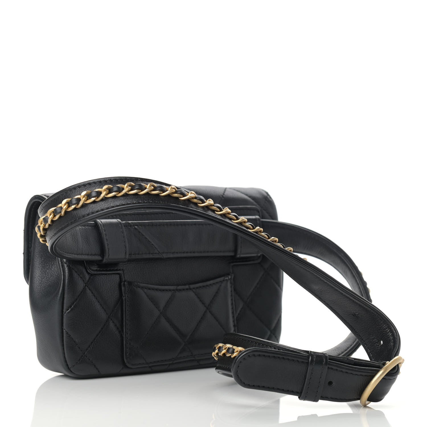 Chanel Calfskin Quilted Flap Waist Bag Black 3 of 15