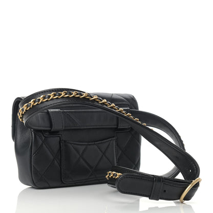 Chanel Calfskin Quilted Flap Waist Bag Black 3 of 15