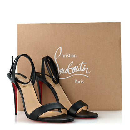 Christian Louboutin Nappa Loubi Girl 100 Sandals  38 Black 9 of 9