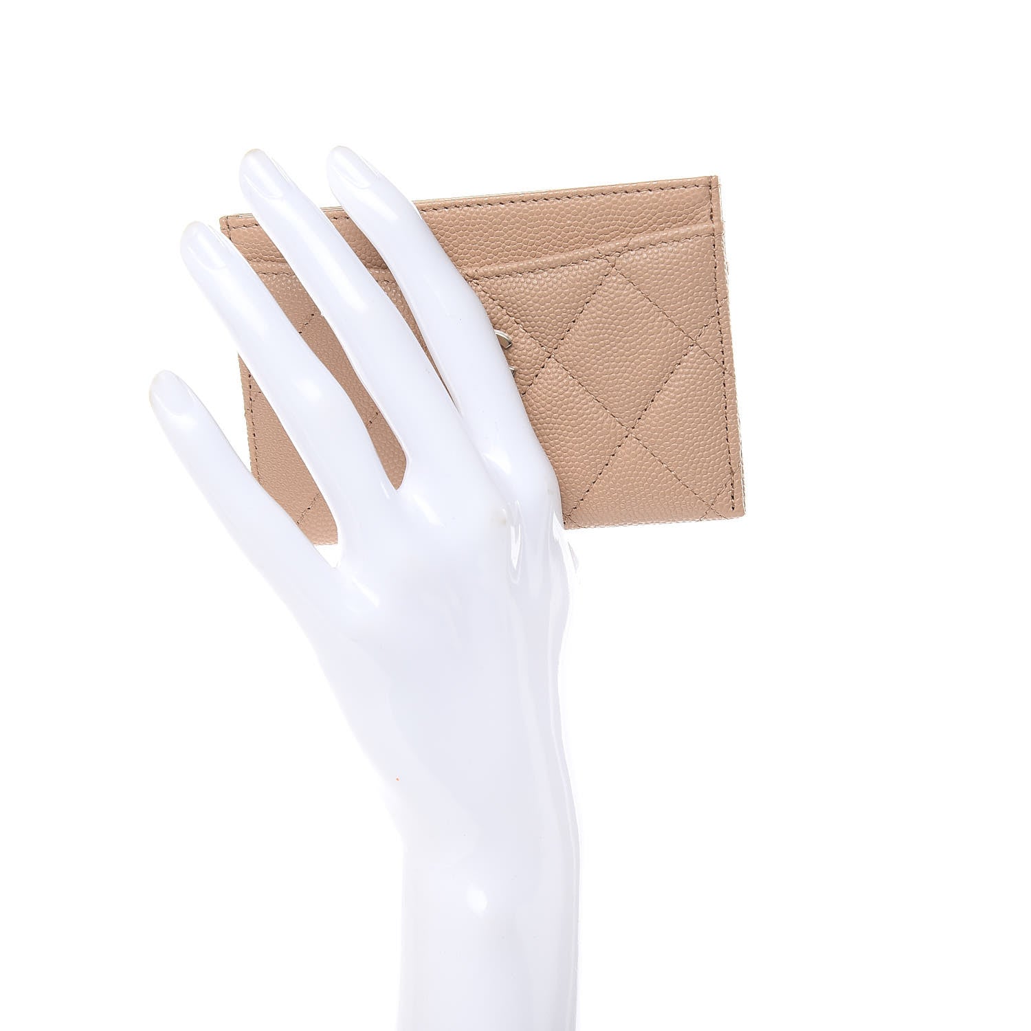 Chanel Caviar Quilted Card Holder Beige 2 of 9
