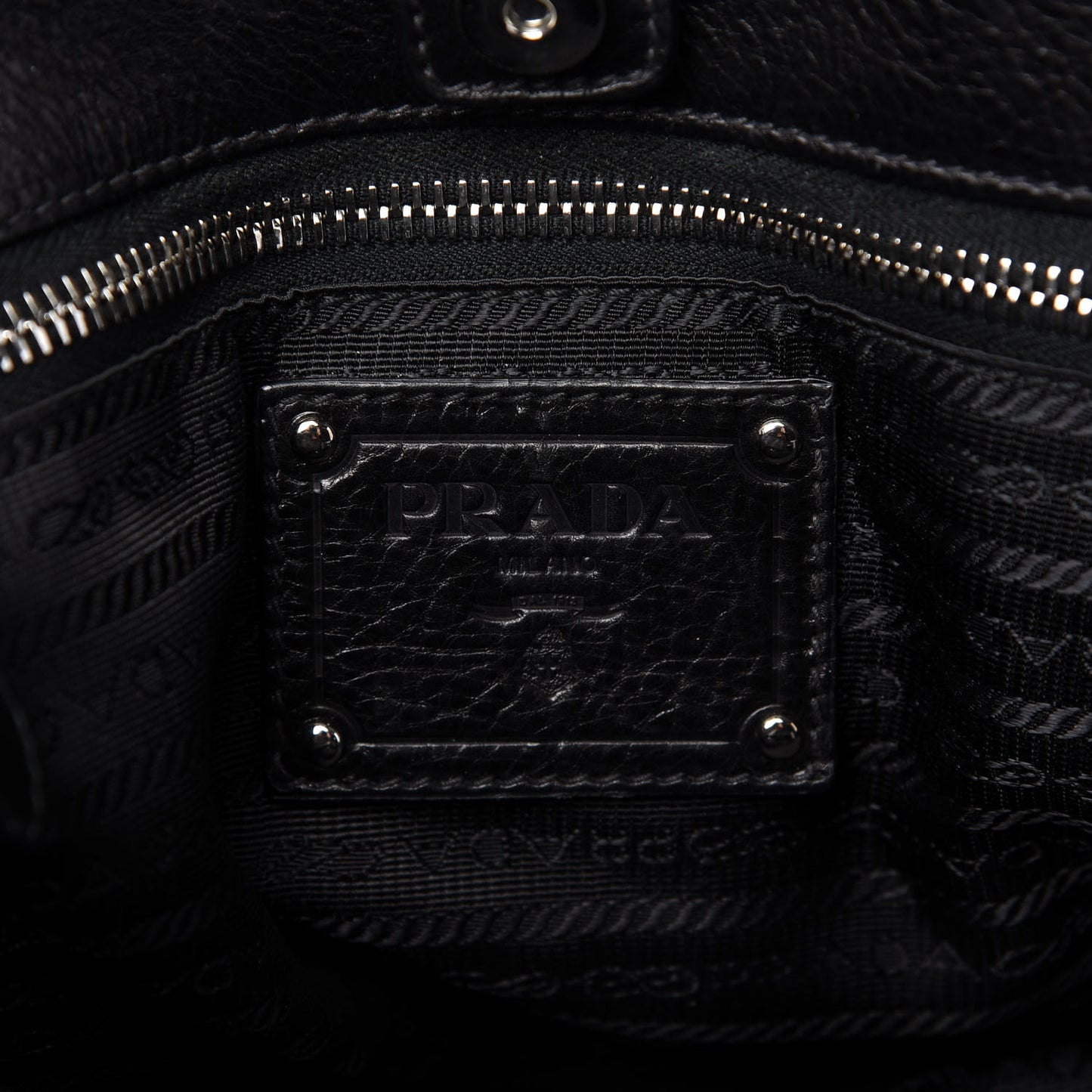 Tessuto Nylon Soft Calfskin Tote Black