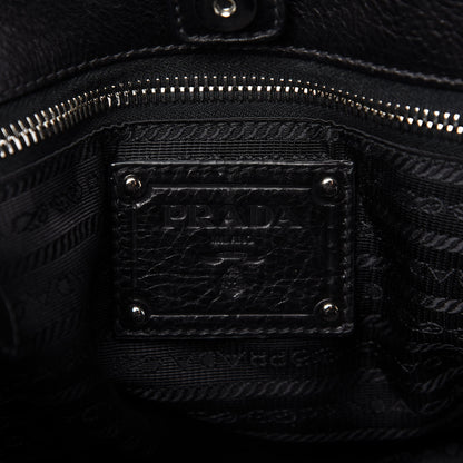 Prada Tessuto Nylon Soft Calfskin Tote Black 8 of 11